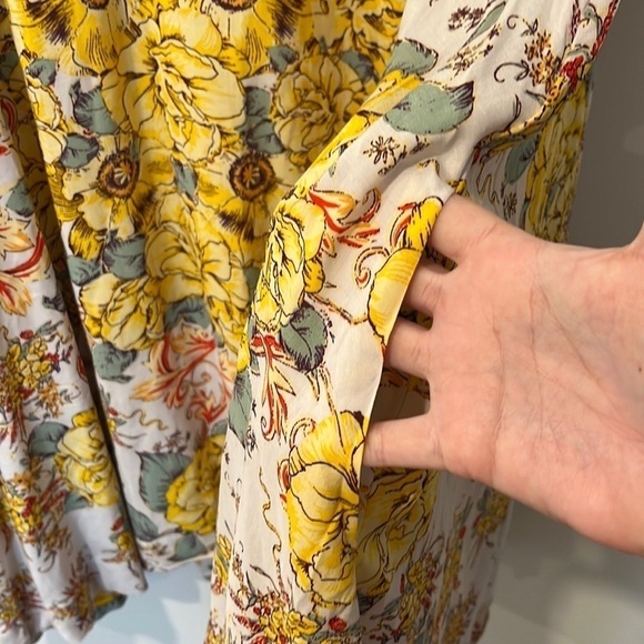 Free People Yara Golden Floral Mini Dress NWT Size S - Picture 6 of 8